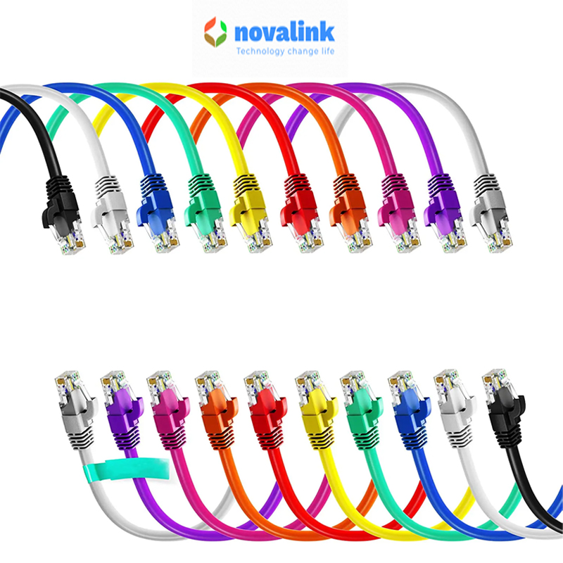 Dây nhảy cat6 Novalink dài 2m chính hãng tốc độ gigabit, băng thông 550Mhz NV-20104A